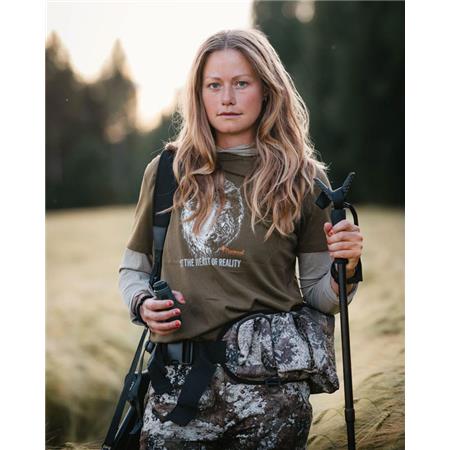 WOMEN'S SHORT SLEEVE T-SHIRT PINEWOOD WILD BOAR - OLIVE