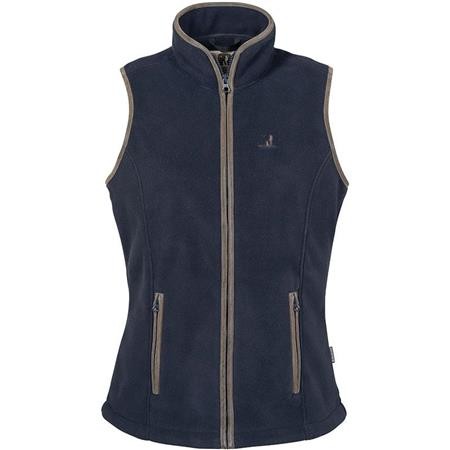 Women's Sleeveless Vest Idaho Scotland Fleece - Navy