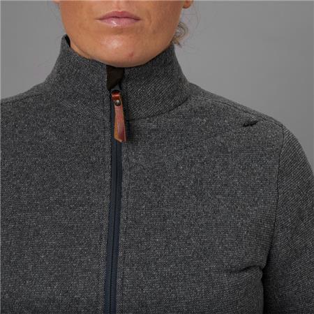 WOMEN'S SWEATER HARKILA METSO FULL ZIP - GREY