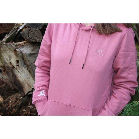 WOMEN'S SWEATSHIRT LE PAIRON BÉCASSIER HOODED OCTOBRE - PINK