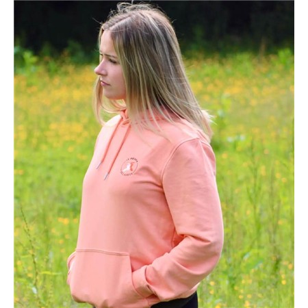 WOMEN'S SWEATSHIRT LE PAIRON BÉCASSIER HOODED - SALMON