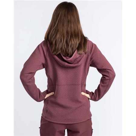 WOMEN'S SWEATSHIRT PINEWOOD EVERYDAY TRAVEL FULL ZIP HOODIE - EARTH PLUM MEL