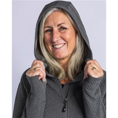 WOMEN'S SWEATSHIRT PINEWOOD EVERYDAY TRAVEL FULL ZIP HOODIE - GRIS