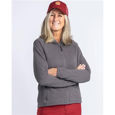 WOMEN'S SWEATSHIRT PINEWOOD EVERYDAY TRAVEL FULL ZIP HOODIE - GRIS