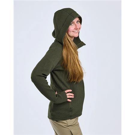 WOMEN'S SWEATSHIRT PINEWOOD EVERYDAY TRAVEL FULL ZIP HOODIE - VERT