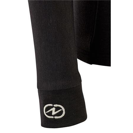 WOMEN'S UNDERWEAR DAMART TEE SHIRT THERMOLACTYL COMFORT 4 COL ZIP - BLACK