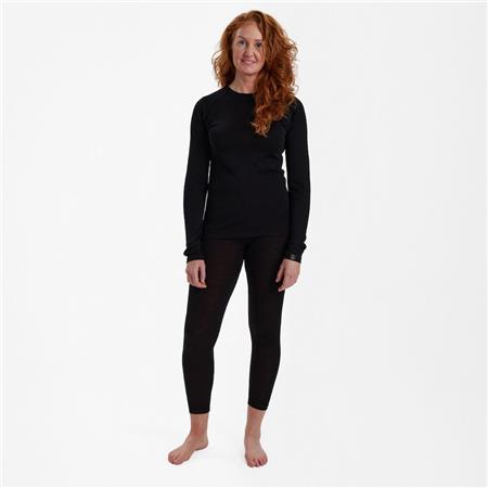 WOMEN'S UNDERWEAR DEERHUNTER LADY QUINN MERINO UNDERSHIRT - BLACK