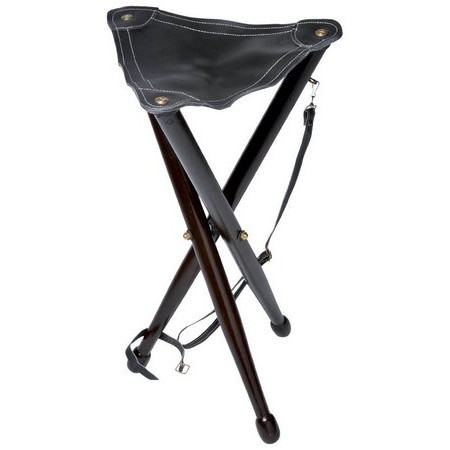 Wood Tripod Green Leather Januel