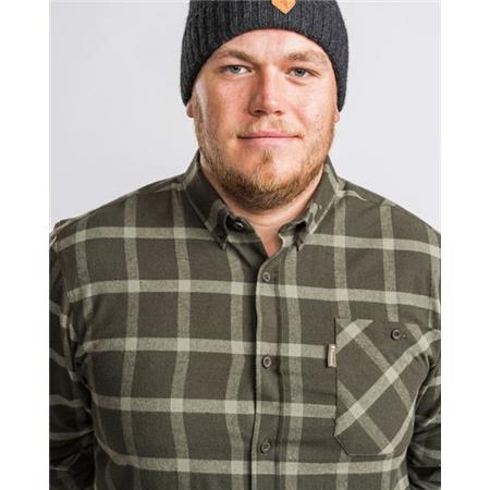ΑΝΔΡΙΚΌ ΜΑΚΡΥΜΆΝΙΚΟ ΠΟΥΚΆΜΙΣΟ PINEWOOD VÄRNAMO FLANNEL - ΠΡΆΣΙΝΟ