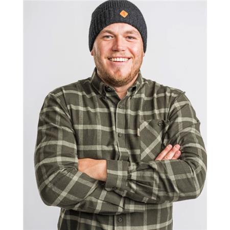 ΑΝΔΡΙΚΌ ΜΑΚΡΥΜΆΝΙΚΟ ΠΟΥΚΆΜΙΣΟ PINEWOOD VÄRNAMO FLANNEL - ΠΡΆΣΙΝΟ